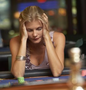 Stressed Out Woman At Casino | Casino Theme Parties NYC